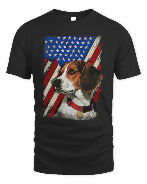 Beagle American Flag Bandana Patriotic 4th Of July 80 Dog Lover