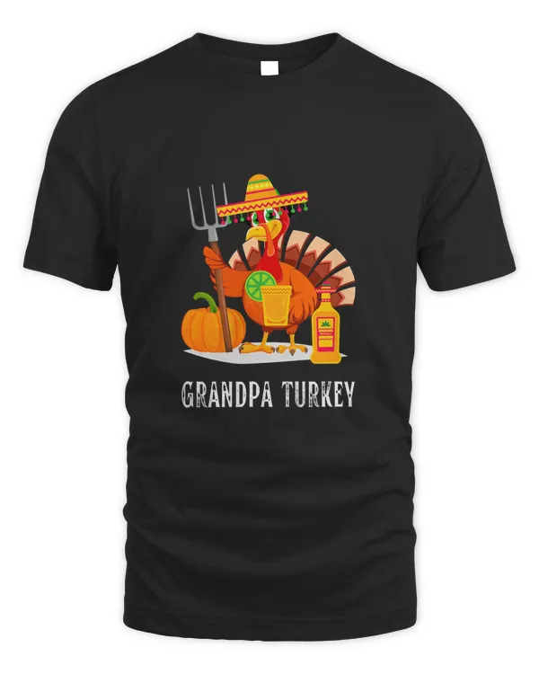 Daddy Turkey Matching Family Group Thanksgiving Grandpa Papa T-Shirt