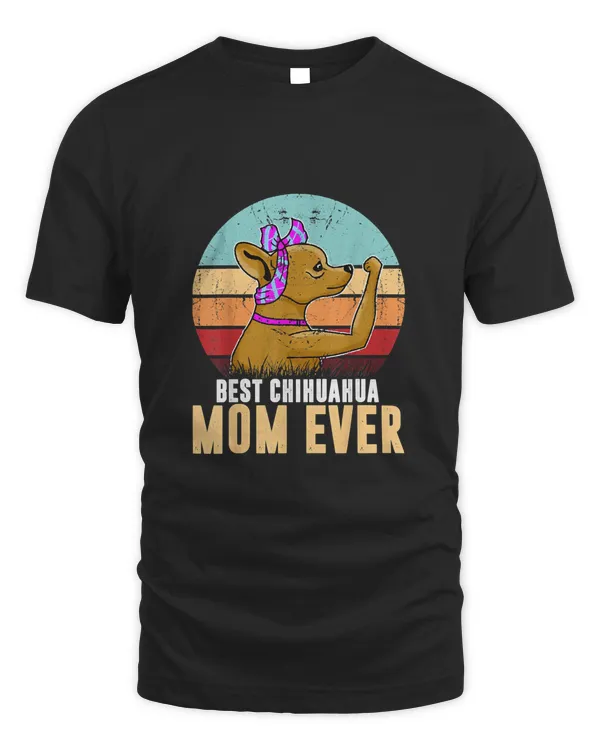 Best Chihuahua Mom Ever Retro Vintage Dog Lover Gift T-Shirt Classic T-Shirt