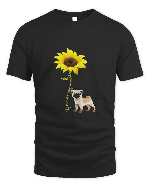 You Are My Sunshine Sunflower Cute Pug Dog Lover Classic T-Shirt