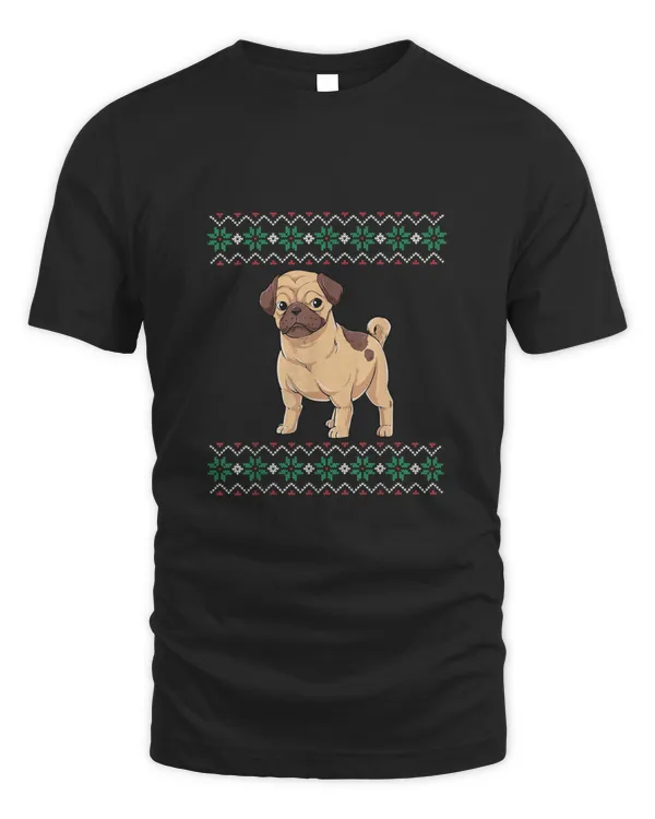 Pug Ugly Christmas Sweater Ugly Sweater Dog T-Shirt