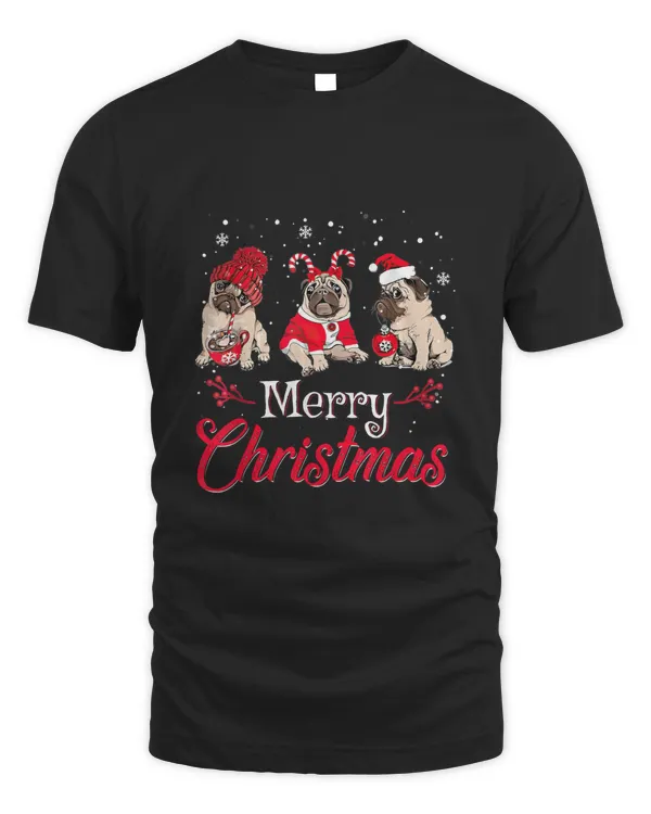 Pug Ugly Christmas Women Men Kids Dog Lover T-Shirt