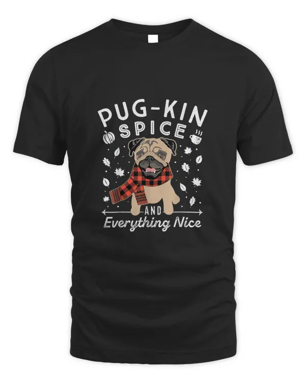 Pug-kin Spice Fall Thanksgiving Pug Dog  Pugkin Spice Latte T-Shirt