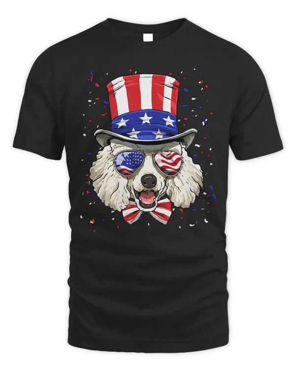 Poodle Dog 4th of July American Dog USA Flag 189