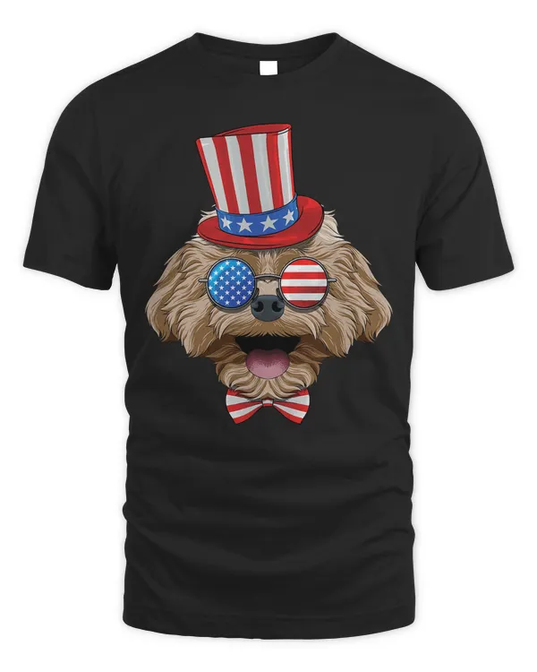 Poodle Dog 4th of July American USA Uncle Sam Hat 114