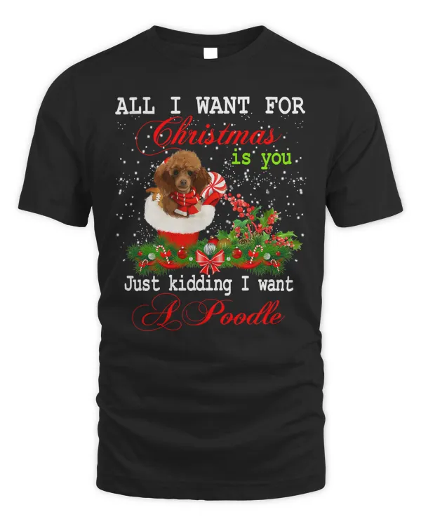 Poodle Dog All I want for Christmas is a Poodle Dog Lovers 474