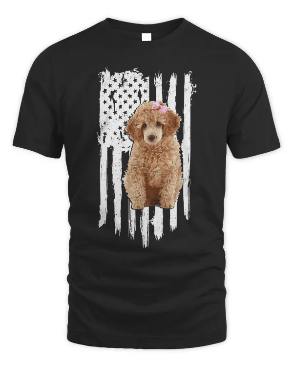 Poodle Dog American Flag Patriotic Dog 4th Of July 89