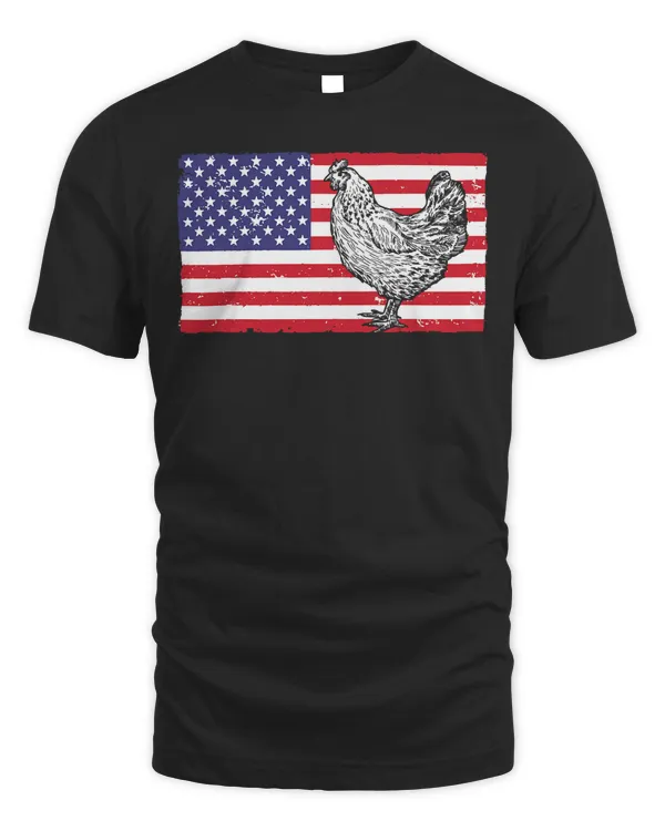 Chicken Cool Chicken For Men Women Chicken Lover USA American Flag 48 Hen Rooster