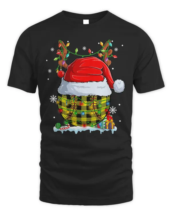 Softball Funny Xmas Softball Reindeer Santa Hat Christmas Holiday 54