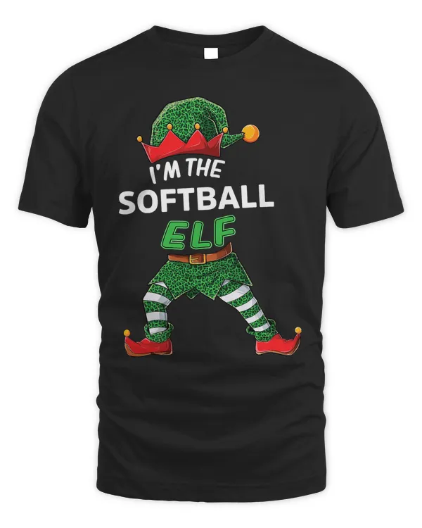 Softball Im The Softball Elf Christmas Family matching Pajama 15