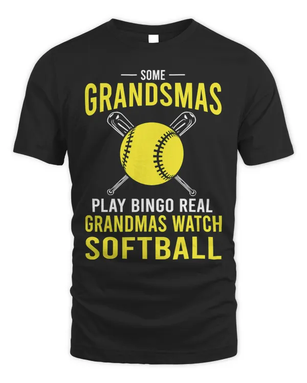 Softball Real Grandmas Watch Softball Funny Softball Baller Catcher 74