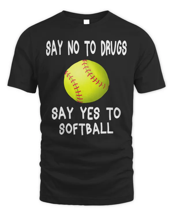 Softball Red Ribbon Week Kids Youth Say No Say Yes to Softball 47