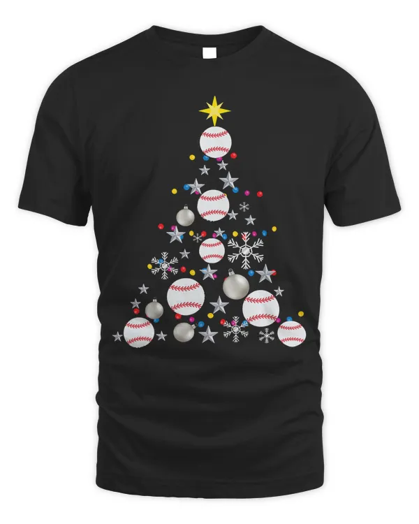 Baseball Baseball Christmas Tree Christmas Lights Baseball Pajama 109