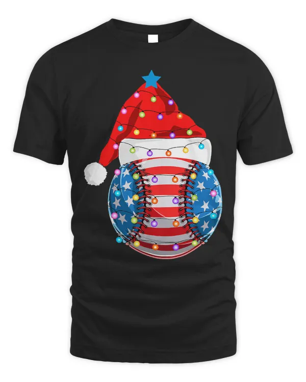 Baseball Christmas Baseball Ball Santa Hat Funny Sport Xmas Boys Men 106