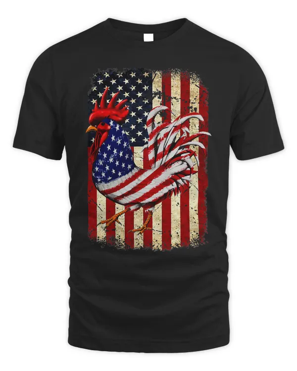 Chicken American USA Flag 51 Hen Rooster