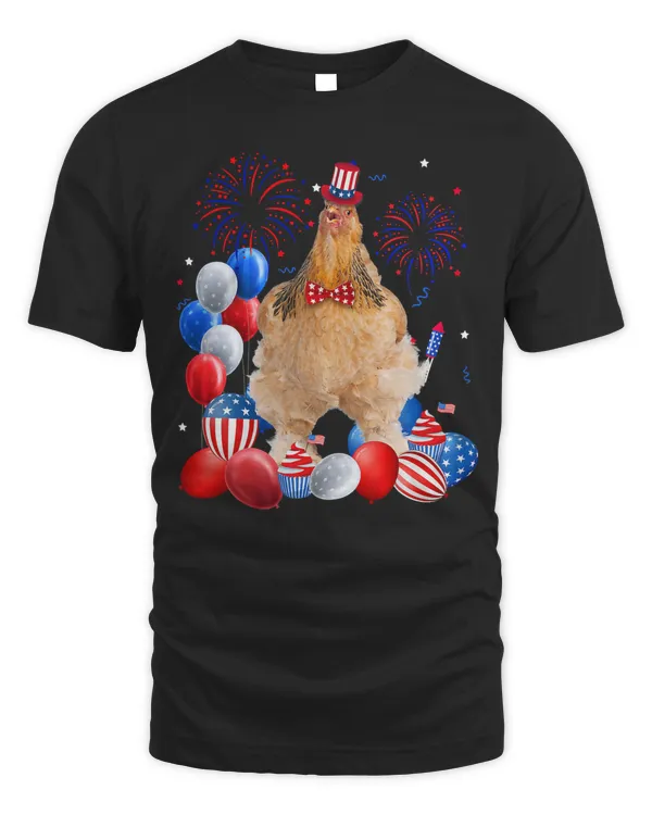 Chicken Cute Chicken 4th Of July Balloons American Flag Lover 29 Hen Rooster