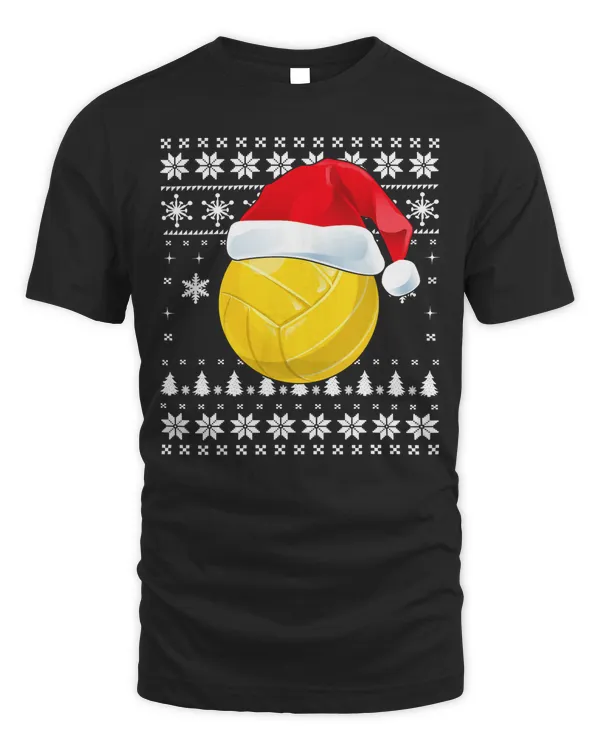 Volleyball Funny Volleyball Ball Santa Hat Ugly Christmas Pajamas Boys 98