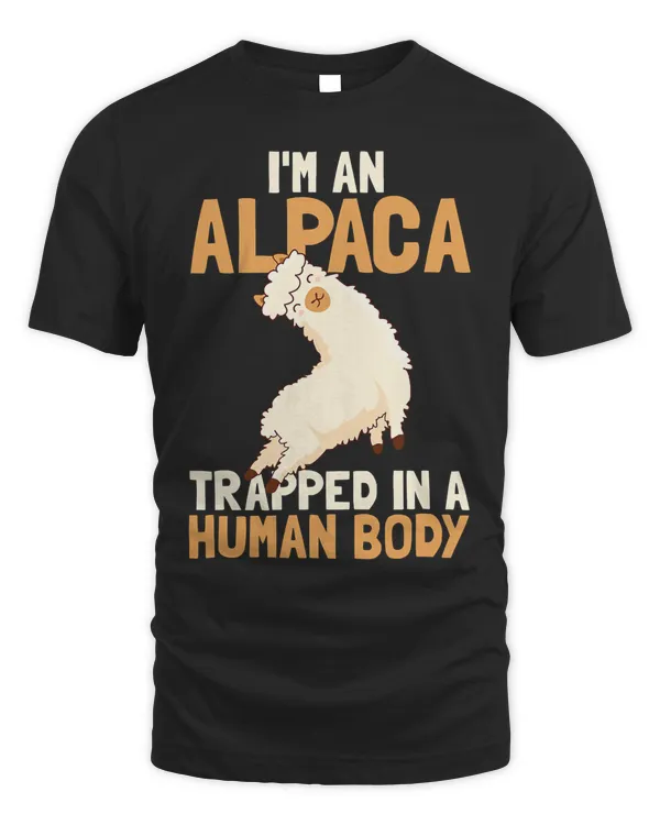 Funny Alpaca Lover Design Alpaca in a Human Body T-Shirt