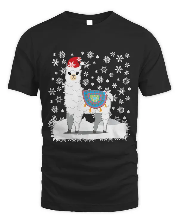 Lama Alpaca Christmas T-Shirt for Men, Women and Children