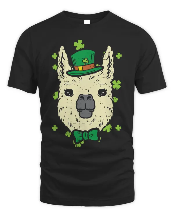 Leprechaun Llama Head Alpaca St Patricks Day Animal Gift T-Shirt