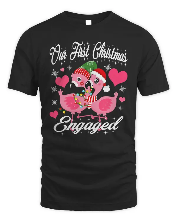 Flamingo Matching Couples Our First Christmas Engaged 2021 420