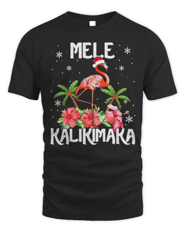 Flamingo Mele Kalikimaka Merry Christmas Lights Santa Flamingo 200