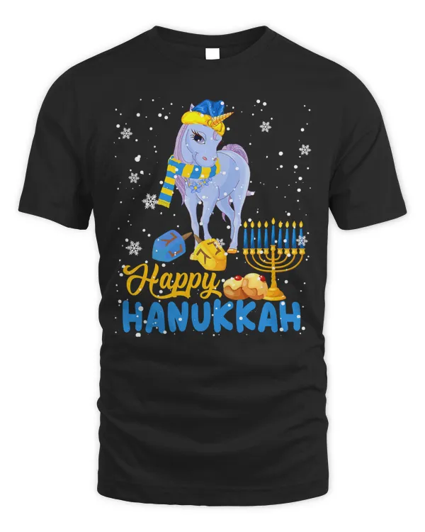 Unicorn Happy Hanukkah Cute Hanukkah Unicorn Menorah Jewish Proud 72