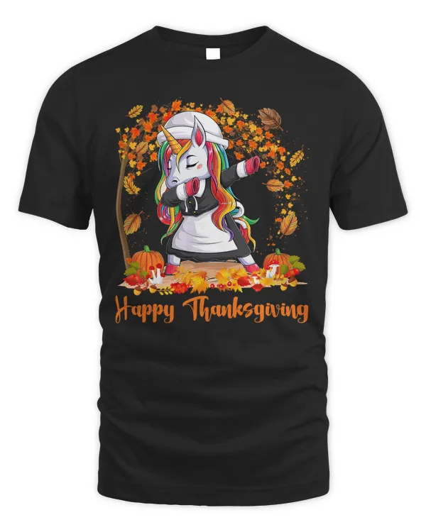 Unicorn Happy Thanksgiving Cute Thanksgiving Kids Dabbing Unicorn 2