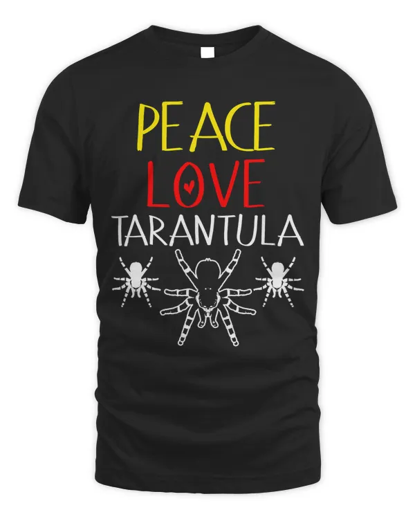 Peace Love Tarantula Shirt Minimalistic Drawing Sketch T-Shirt