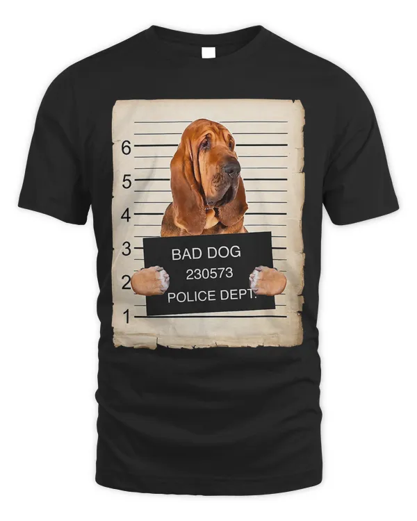 bloodhound Dog mug shot T-Shirt