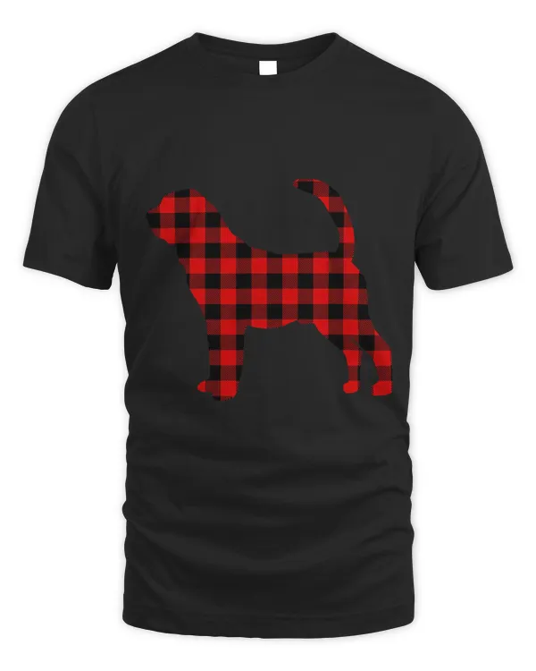 Bloodhound Red Buffalo Plaid Puppy Matching Family PJ Gift T-Shirt