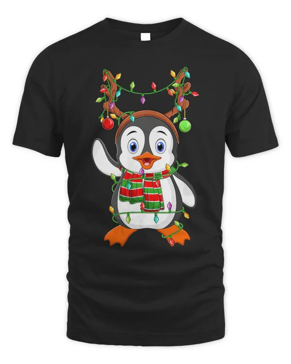 Penguin Animal Lover Xmas Funny Reindeer Christmas 191