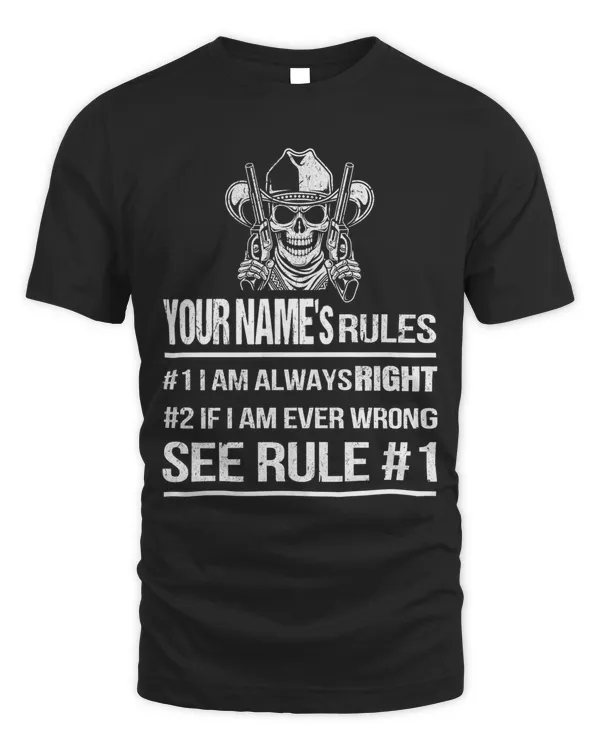 YOUR NAME'S Rules . #1 I Am Always RIGHT. #2 If I Am Ever Wrong . See Rule #1