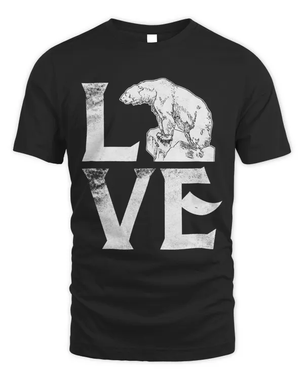 Love Polar Bears T-shirt Cute White Bear Gift Climate Change