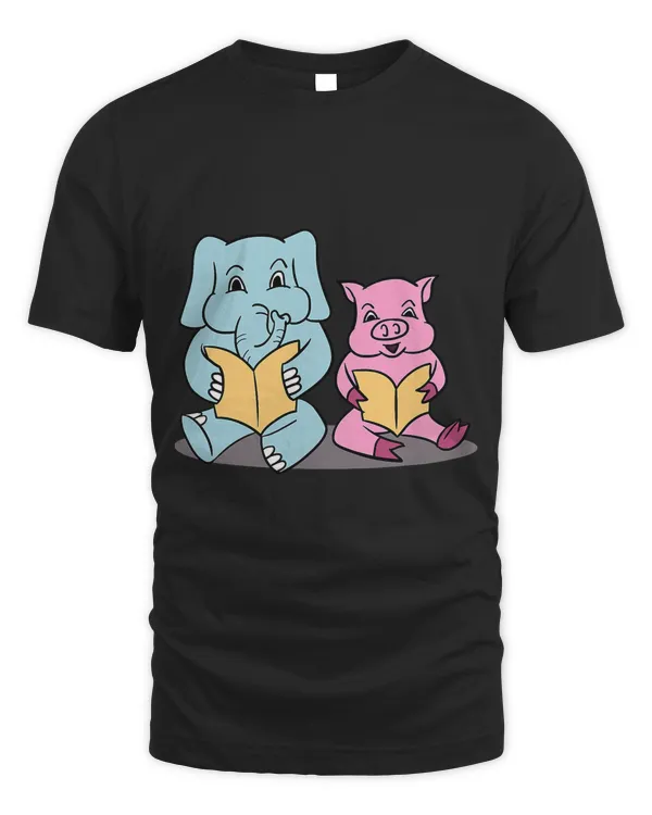 Reading Elephant And Pig Friends Lovely Perfect Gift T Shirt