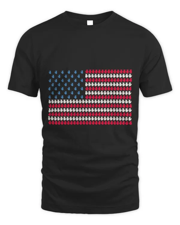 Chinchilla American Flag Rodent US 4th Of July USA Gift T-Shirt
