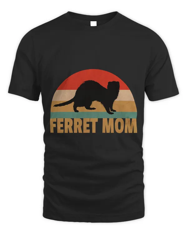 Funny Ferret Retro Pet Ferret Mom Vintage Gift T-Shirt