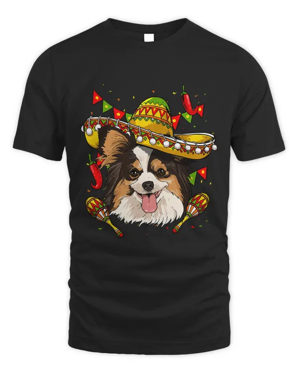 Cinco de Mayo Papillon Men Women Kids Sombrero T-Shirt