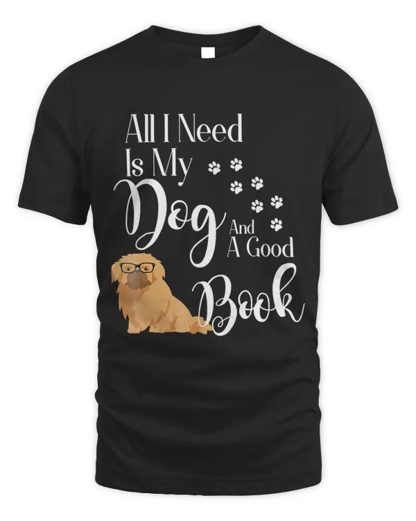 Pekingese I love My Dog T-Shirt Reading Book Lover Shirt