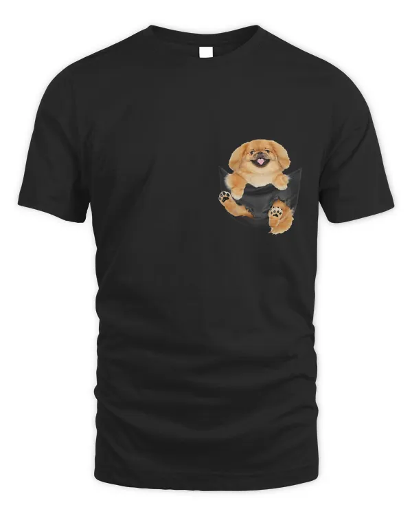 Pekingese In Pocket Funny Dog Animal Lovers Costume Gifts T-Shirt