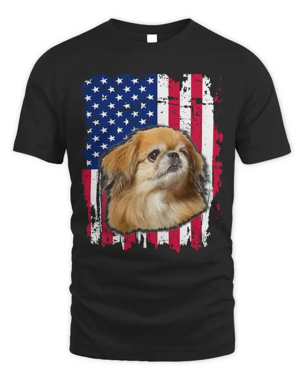 Pekingese US flag Shirt 4th of July