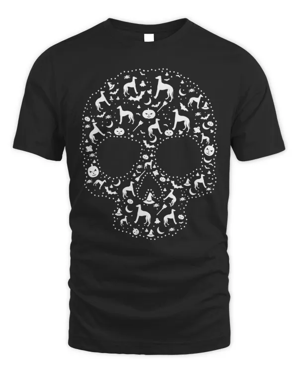 Pooch Sugar Skull T-shirt cute Italian Greyhound Dog