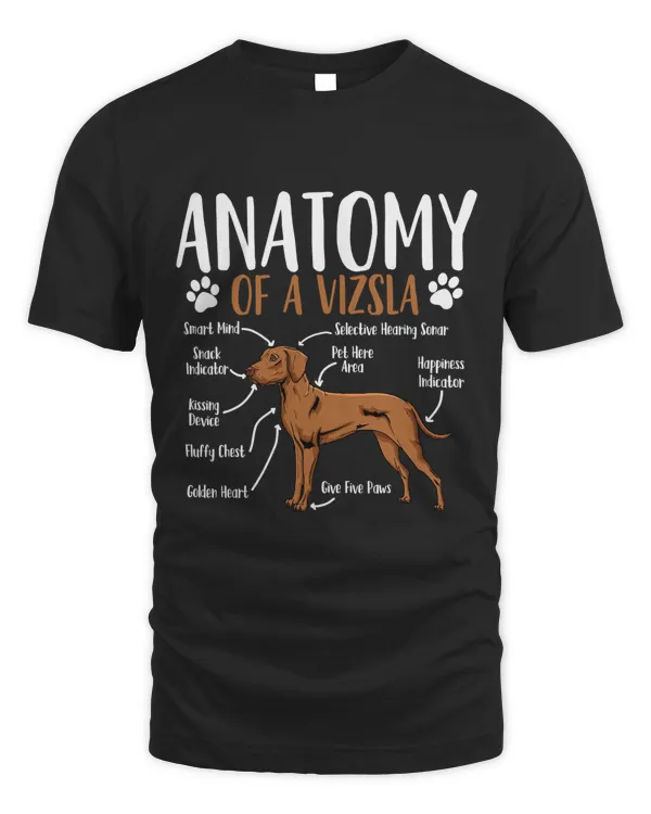 Vizsla Dog Anatomy T-Shirt