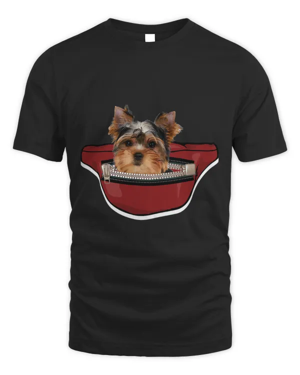 Yorkshire Dog Lover Mini Dog Pocket Design - Yorkie Gift T-Shirt
