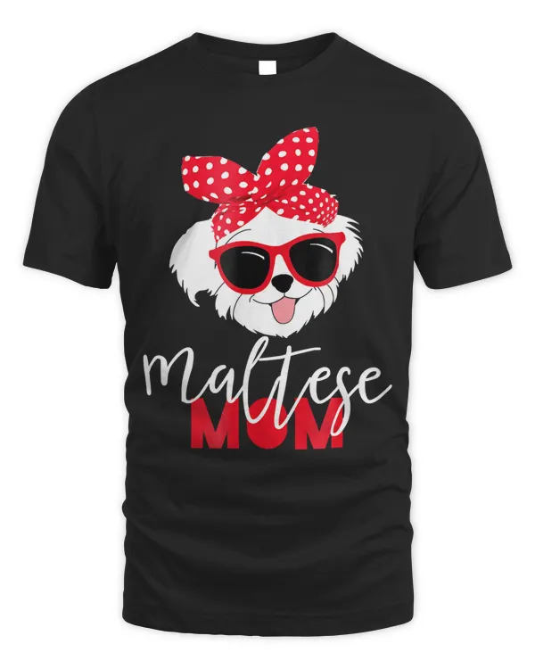 Dog Lovers T Shirt Maltese Mom Fur Mama Shirt