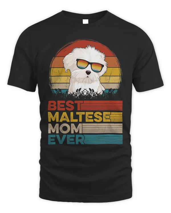 Dog Vintage Best Maltese Mom Ever Gifts Lover T-Shirt