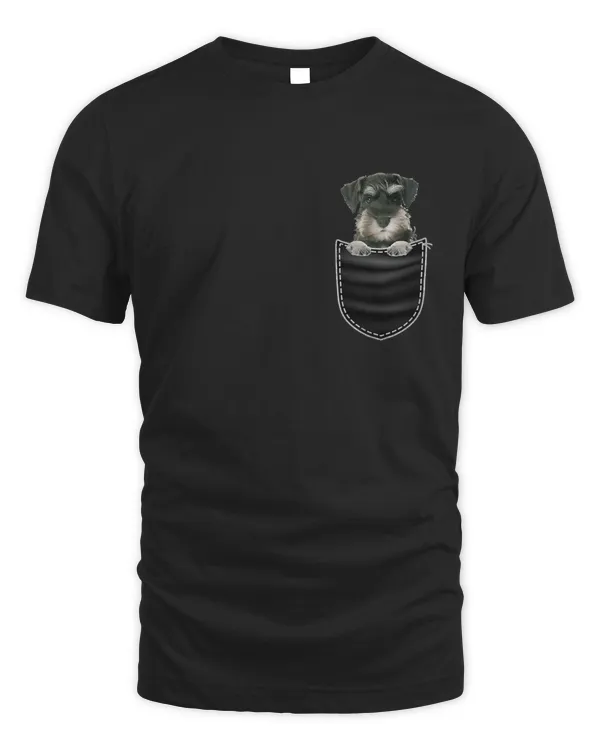 Schnauzer Breed Dog Lover - Cute Dog Pocket Design Gifts T-Shirt
