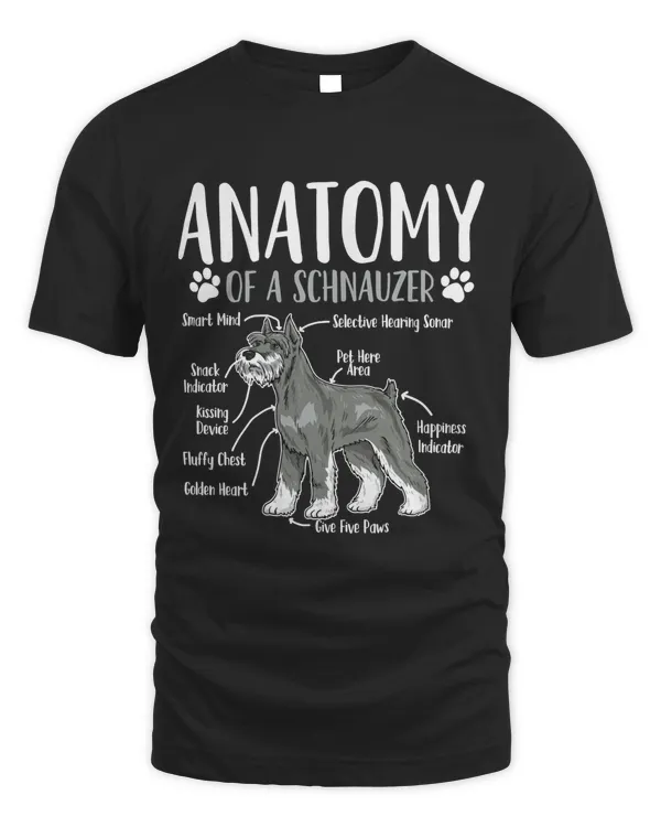 Schnauzer Dog Anatomy Long Sleeve T-Shirt
