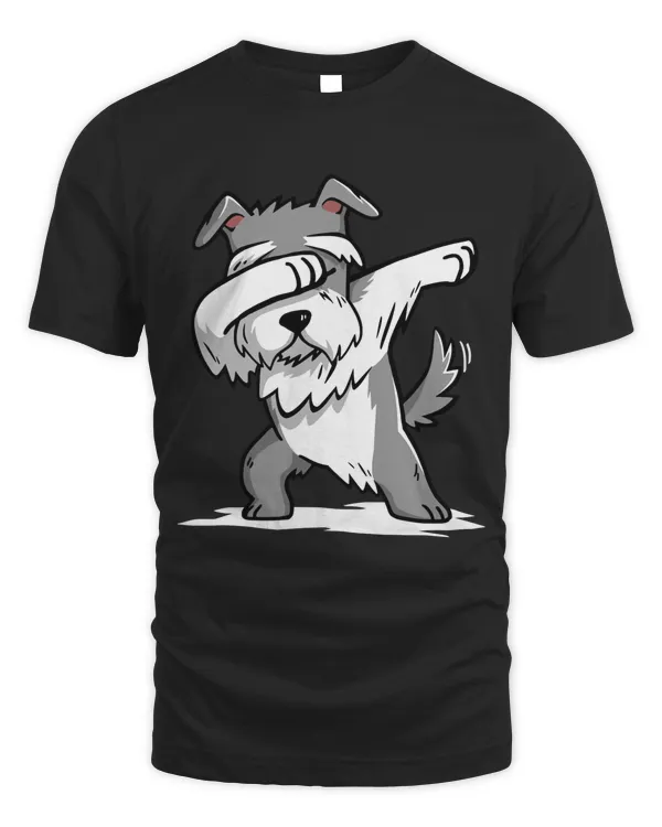 Funny Dabbing Schnauzer Long Sleeve Shirt Dog Lover Gift