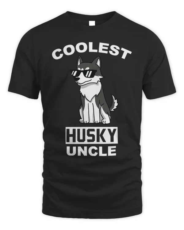 Coolest Husky Uncle Funny Dog T-Shirt